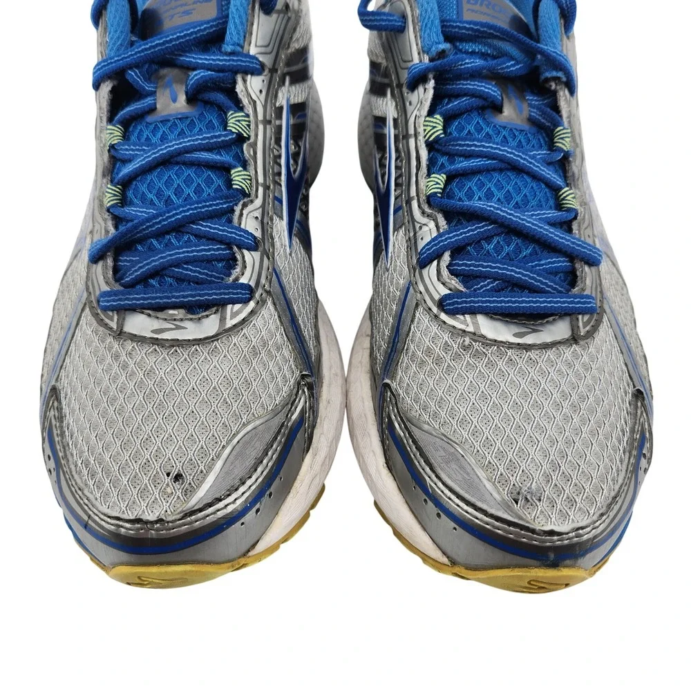 Brooks Adrenaline‎ GTS 15 Womens 10.5B Silver Blue Running Shoes Sneaker